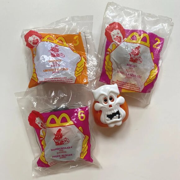 Halloween Mcdonalds Fast Food Premium Toys 1998 Spooky LOT - Picture 1 of 5